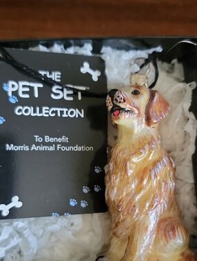 The Pet Set Collection Golden Retriever Ornament - Gold & Brown-Vintage
